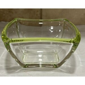 Walther Glas ? Contemporary Bowl Clear Green Glow Decor Serving